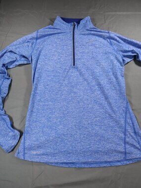 Nike Running Dri-Fit Element Women's Medium 1/4 Zip Pullover Thumbhole L/S Blue